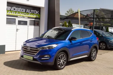 HYUNDAI TUCSON 1.6 T-GDI Executive 4WD DCT Passion 94E km +Maximum Extra +Végig Hyundai-nál Szervizelt + 2X-s GARANCIA !!