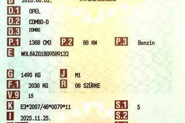 OPEL COMBO 1.4 T L1H1 Cosmo E6 Silver Lake Metallic +Első Tulajdonostól +Keveset futott +3X-s GARANCIA !!