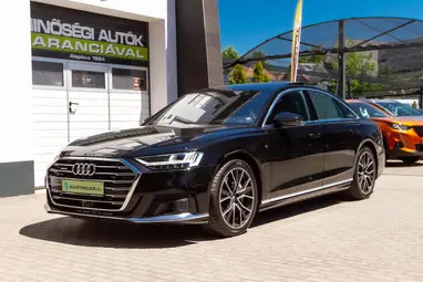 AUDI A8 55 TFSI quattro Tiptronic ic Mythos Black Metallic +Maximális állapot +Mint az ÚJ +3X-s GARANCIA !!