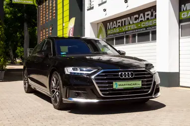 AUDI A8 55 TFSI quattro Tiptronic ic Mythos Black Metallic +Maximális állapot +Mint az ÚJ +3X-s GARANCIA !!