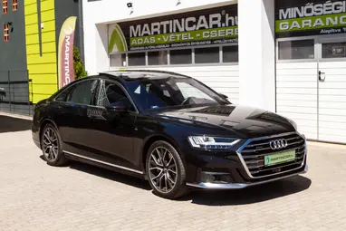 AUDI A8 55 TFSI quattro Tiptronic ic Mythos Black Metallic +Maximális állapot +Mint az ÚJ +3X-s GARANCIA !!