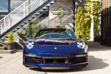 PORSCHE 911 Cabrio Turbo S PDK Gentian Blue Metallic AKRAPOVIC ++ Azonnal elvihető ++