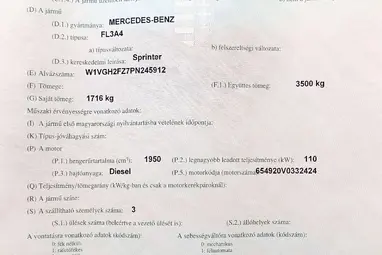 MERCEDES-BENZ SPRINTER 315 CDI 910.133.13 Artikweiss CSAK 153 km !!! Pappas Gyári GARANCIA  +Körponyva +1.Tulaj!!