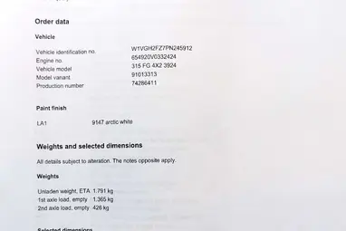 MERCEDES-BENZ SPRINTER 315 CDI 910.133.13 Artikweiss CSAK 153 km !!! Pappas Gyári GARANCIA  +Körponyva +1.Tulaj!!