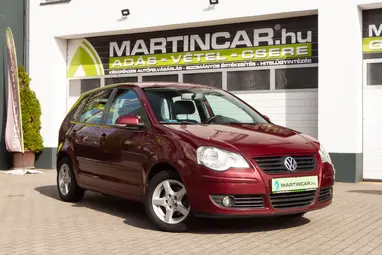 VOLKSWAGEN POLO IV 1.4 80 16V Comfortline Winter Red Pearl +Magyar Autó +1.Tulaj+KLÍMA +Vezérlés csere +3X-s GARANCIA !!