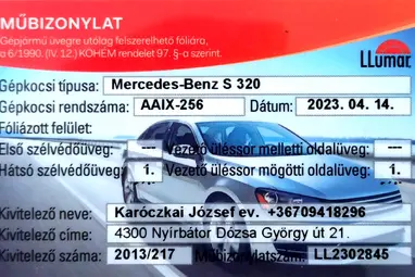 MERCEDES-BENZ S 320 L CDI (Automata) Obsidian Black Metallic+ LONG KIVITEL+ FULL EXTRA+ Szervizelt+ 3X-S GARANCIA !!