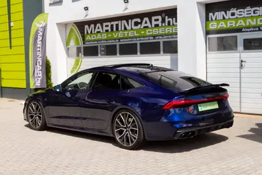 AUDI S7 Sportback 55 TDI quattro Tiptronic ic [5 személy] Navarra Blue Metallic+Alcantara+FULL EXTRA+Mint Az ÚJ!+ Mo.-i 1. Tulaj+ 3X-s GARANCIA!!!