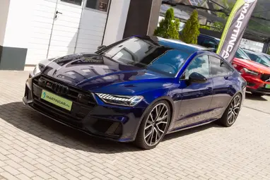 AUDI S7 Sportback 55 TDI quattro Tiptronic ic [5 személy] Navarra Blue Metallic+Alcantara+FULL EXTRA+Mint Az ÚJ!+ Mo.-i 1. Tulaj+ 3X-s GARANCIA!!!