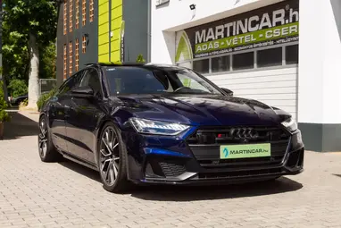 AUDI S7 Sportback 55 TDI quattro Tiptronic ic [5 személy] Navarra Blue Metallic+Alcantara+FULL EXTRA+Mint Az ÚJ!+ Mo.-i 1. Tulaj+ 3X-s GARANCIA!!!