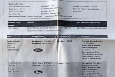FORD MONDEO 1.5 EcoBoost Trend Blazer Blue Mettalic+Végig Mo-i+ 2 tulaj+ 3X-s GARANCIA!!!