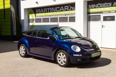 VOLKSWAGEN NEW BEETLE Cabrio 1.9 PD TDI Shadow Blue+Vezetett Szerviz+ Kevés Km+ 3X-s GARANCIA!!!