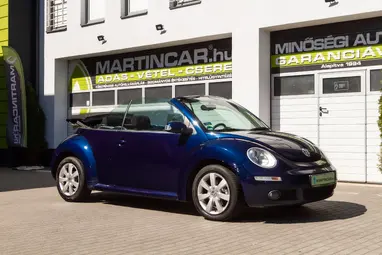 VOLKSWAGEN NEW BEETLE Cabrio 1.9 PD TDI Shadow Blue+Vezetett Szerviz+ Kevés Km+ 3X-s GARANCIA!!!