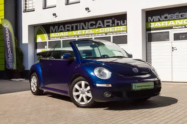 VOLKSWAGEN NEW BEETLE Cabrio 1.9 PD TDI Shadow Blue+Vezetett Szerviz+ Kevés Km+ 3X-s GARANCIA!!!