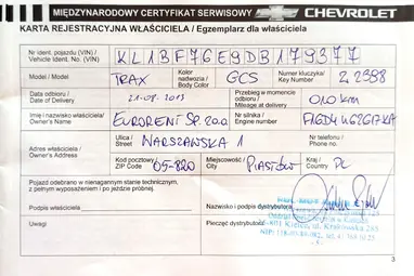 CHEVROLET TRAX 1.6 LS Velvet Red Metallic+ Vezetett Szervizkönyv+ Szívó Benzin+ 3X-s GARANCIA!!!