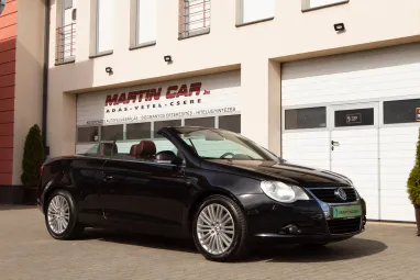 VOLKSWAGEN EOS 2.0 FSI Highline Deep Red Nappa Leather + Full Extra + Teljes Szervíz + 2X-s GARANCIA !!