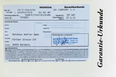HONDA CIVIC 1.4 Comfort Orchid White Pearl + Friss Szervíz + 2X-s GARANCIA !!